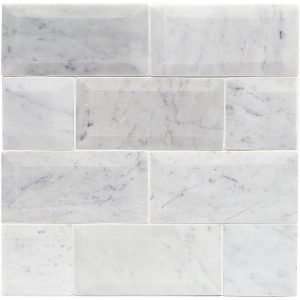 Carrara Beveled marble subway tile - Tiles & Pavers